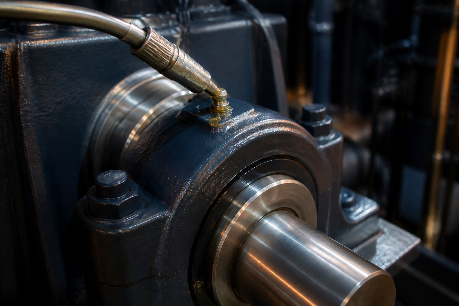 Precision lathe cutting steel with cutting oil